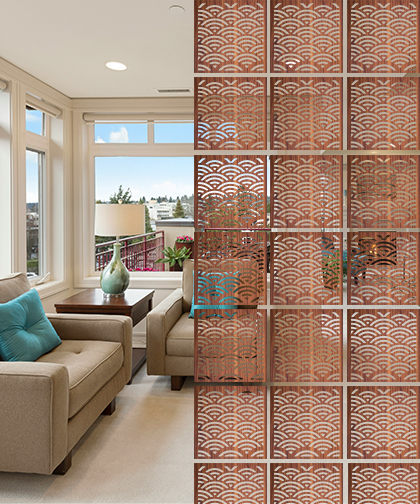 Wood Finish Hanging Screen